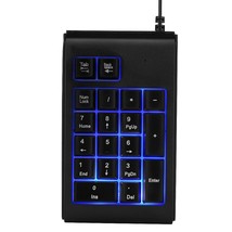 Number Pad Mechanical Usb Wired Numeric Keypad With 3-Color Backlit 19-K... - $31.99