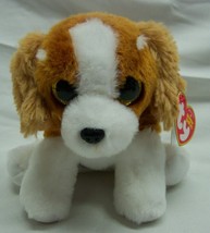 TY Beanie Babies BARKER THE SPANIEL PUPPY DOG 5&quot; Plush Stuffed Animal NEW - £11.64 GBP