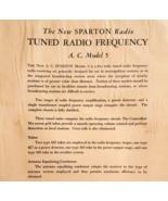 1931 Sparton Tuned Radio Model AC 5 Info Advertisement Catalog Page F20B - $28.05 CAD