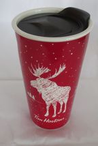 2018 Tim Hortons Ceramic 14 oz. Moose Travel Coffee Tea Mug With Lid - $17.99
