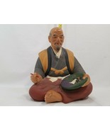 Vintage Hand-painted Hakata UNMARKED Doll Statue Man, Painted Plate, &amp; P... - $55.95