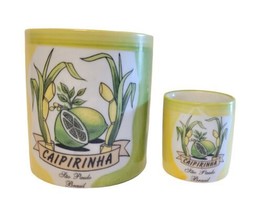 Vintage Brasilmania Caipirinha Ceramic Muddler Mixer Cup &amp; Shot Glass Sao Paulo - £31.51 GBP
