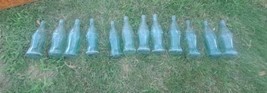 12 Coca Cola Embossed 6  Oz Green Soda Bottles 1950s Each Different Town... - $130.89