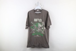 Vintage Y2K Mens XL Faded Japan Power Rangers Short Sleeve T-Shirt Gray Cotton - £30.59 GBP