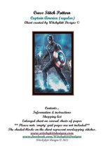 Captain America ~~ Cross Stitch Pattern - $15.80