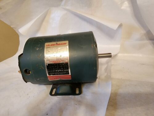 Used Leland-Faraday 3/4 HP 3 PH Electric Motor 56 Frame 1725 RPM CAT No.... - $129.99
