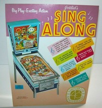 Sing Along Pinball FLYER Original Vintage 1967 Art Sheet Vintage Non Stamped - £63.87 GBP
