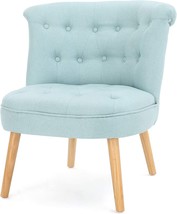 Christopher Knight Home Cicely Fabric Tufted Chair, Light Blue - £152.19 GBP