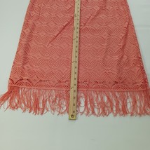 Cato Women's 10 Peach Size Zipper Pull-On Straight & Pencil Tassel Bottom Skirt image 13