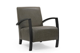 26" Green And Black Top Grain Leather Arm Chair - $1,605.49