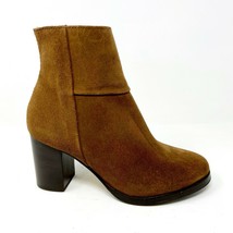 Thursday Boot Co Cognac Suede Modern Brown Womens Casual Heel Bootie - £55.31 GBP