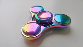 Unique Brass Glossy Tri-Fidget Spinner Free Shipping from US - $7.00+