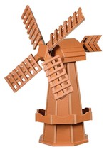 41&quot; POLY WINDMILL - Working Dutch Garden Cedar Weathervane Amish Handmade USA - £427.03 GBP