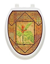 Toilet Tattoos  Bird of Paradise Safari Removable Reusable Vinyl Lid Decor - $411.00 MXN