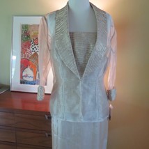 Alex Evenings 2 Pc. Gold Shimmer MOB Gown &amp; Sheer Jacket Sz 8 New w Tags... - £59.35 GBP