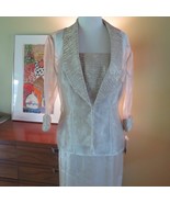 Alex Evenings 2 Pc. Gold Shimmer MOB Gown &amp; Sheer Jacket Sz 8 New w Tags... - £58.48 GBP