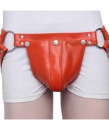 Men&#39;s Jockstrap Breathable Underwear Backless Jock Strap Leather Briefs ... - $1,043.94 MXN