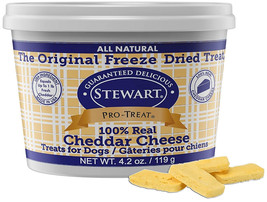 [Pack of 4] Stewart Freeze Dried Cheddar Cheese Dog Treats 4.2 oz - £50.84 GBP