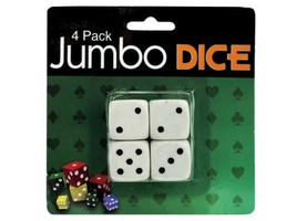 4 Pack Jumbo Dice - £5.24 GBP