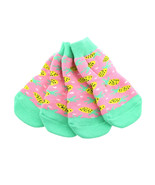 Non Skid Pineapple Pink and Mint Green Cotton Dog Socks Sizes XS-XL   - €10,33 EUR