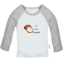 C is For Coconut Funny T-shirts Newborn Baby Graphic Tees Infant Toddler Tops - £8.28 GBP+