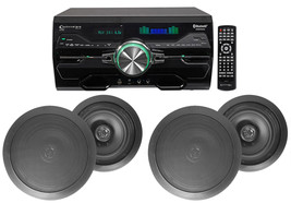 DV4000 4000w Home Theater DVD Receiver+(4) 6.5&quot; Black Ceiling Speakers - £456.80 GBP