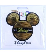 WDW Disney Patched Talk Disney To Me Patch Mickey Mouse Sequin Removeable - £10.54 GBP