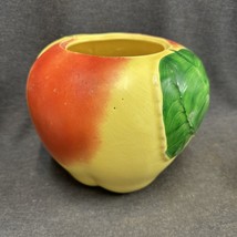 Vintage Hull Blushing Apple Cookie Jar - No Lid-use As A Colorful Flower... - £7.76 GBP