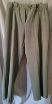 Women&#39;s Sag Harbor Dress Pants Size 14 Petite Grayish Pink Plaid Wide Le... - $15.99