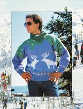 Adult Child Canada Ski Moose Loon Totem Voyageur Sweater Knit Patterns S-XL 4-12 - £13.36 GBP