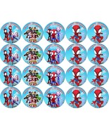 Sugar paper ( Spidey and his amazing friends ) 20 images 1.81&quot;  round. - £9.01 GBP