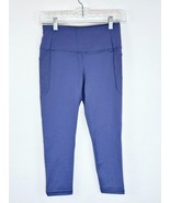 Victorias Secret Sport Womens Capri Leggins Active S Blue Pockets Mesh P... - $19.30 CAD