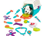 Battat Vet Kit Plush Dalmatian puppy dog pet carrier accessories set lot... - $24.74