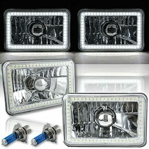 Octane Lighting 4X6 White SMD LED Halo Angel Eye Headlight Headlamp 60W Halogen  - £77.83 GBP