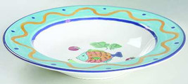 Studio Nova Fashion &quot;Ocean Collage&quot; CA059 Dinner Rim Soup Bowl 8 3/4&quot; - £15.65 GBP