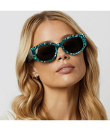 DIFF Drew 54mm Polarized Oval Sunglasses, 100% UV Protection, Green/Blac... - $94.37 CAD