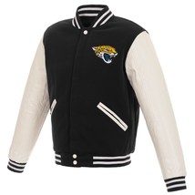 NFL Jacksonville Jaguars  Reversible Fleece Jacket PVC Sleeves 2 Front Logos JHD - £95.91 GBP