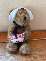 Gently Used Small Tan Plush Jointed Teddy Bear #1 NURSE Stuffed Animal – 6 inche - £8.84 GBP