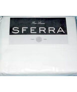 Sferra Gino White Queen Sheet Set 4 PC Solid 100% Cotton Percale 450TC I... - $332.00