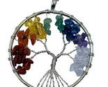2&quot; Round Tree Of Life Various Stones Necklace - £47.53 GBP