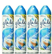 LOT 4 S.C.Johnson Glade Aerosol Spray Air Freshener Fresh Clean Linen Scent 8 Oz - £31.15 GBP