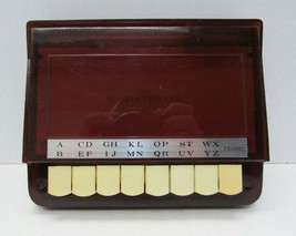 Vintage Mid Century Push Button Telephone Index Plastic Case Colored Used - £10.22 GBP