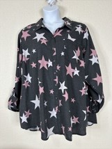 NWT Torrid Womens Plus Size 4 (4X) Star Pocket Button Up Shirt Long Sleeve - £19.64 GBP