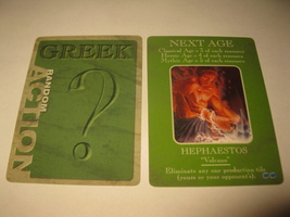 2003 Age of Mythology Board Game Piece: Greek Random Card - Next Age- Hephaestos - $1.00
