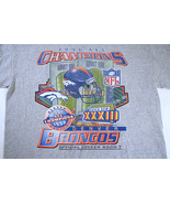 Vtg 1998 Starter Denver Broncos AFC Champions T-Shirt Tee Vintage Mens S... - £16.91 GBP
