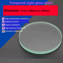 1Pc Tempered Sight Glass Sheet Circle Observation Lens Dia. 170mm to 190mm - £33.53 GBP+