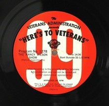 &#39;Here&#39;s to Veterans&#39; Radio Program 1278/1279 Nancy Wilson Hugo Montenegr... - £15.54 GBP