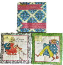 Cocktail Beverage Paper Napkins Cute Girl&#39;s Night Saying 3 Ply 60 Ct 5x5&quot; - $19.57