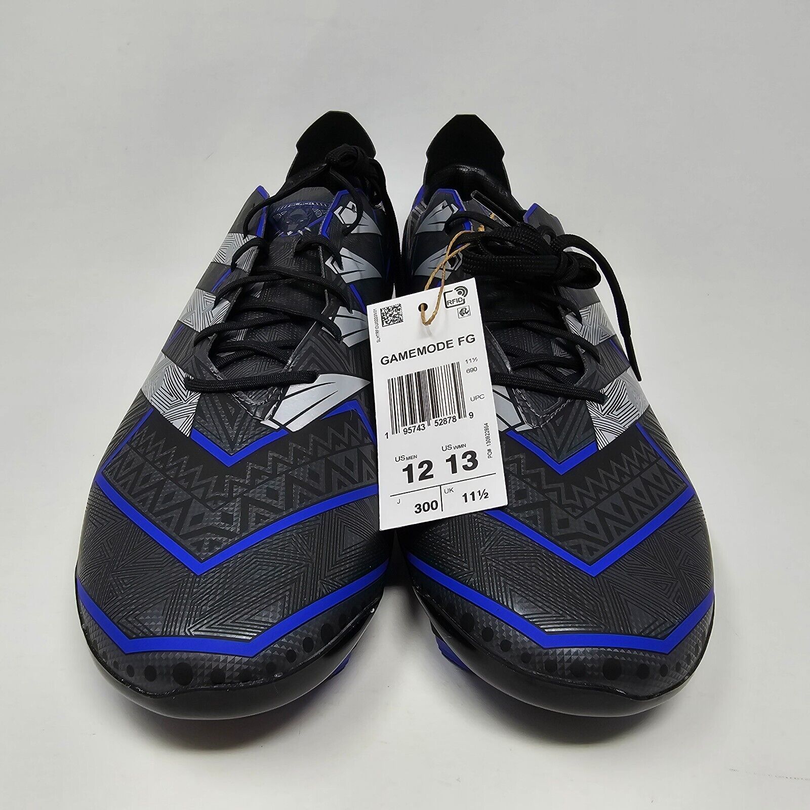 Adidas Game Mode FG Men's Size 12 Soccer Shoe Black Panther Soccer Cleats #847 - £43.30 GBP