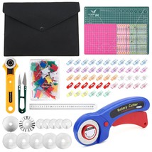 Rotary Cutter Set, 170 Pcs Quilting Kit 45Mm &amp; 28 Mm Fabric Cutters With... - £49.02 GBP